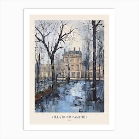 Winter City Park Poster Villa Doria Pamphili Rome Italy 3 Art Print