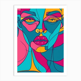 Abstract Portrait Of A Woman 87 Art Print