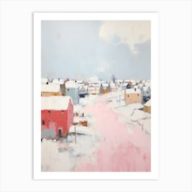 Dreamy Winter Painting Reykjavik Iceland 3 Art Print