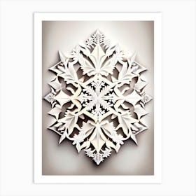 Symmetry, Snowflakes, Marker Art 5 Art Print