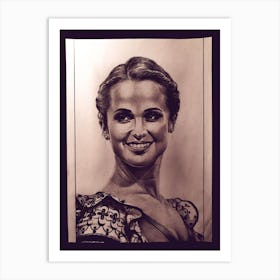 Alicia Vikander pen portrait Art Print