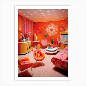 Barbie Retro Home Interior Kitsch 4 Art Print