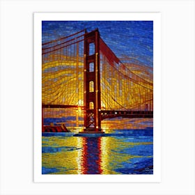 Golden Gate Bridge At Sunset 3 Art Print