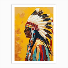 Oneida Odyssey In Abstract Art ! Native American Art Art Print