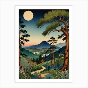 William Morris Moonlight In The Mountains 1 Art Print