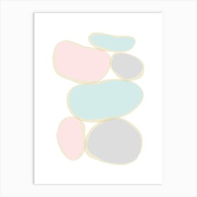 Pastel Stones One Art Print