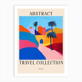 Abstract Travel Collection Poster Tunisia 1 Art Print