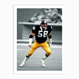 Linebacker Jack Lambert Pittsburgh Steelers Art Print