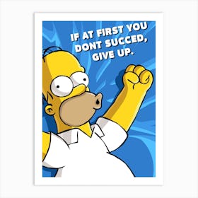 Homer Simpson Quote Art Print