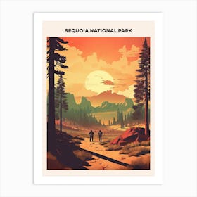 Sequoia National Park 3 Midcentury Travel Poster Art Print