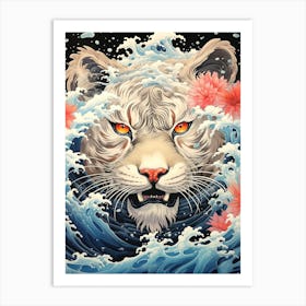 Tiger In The Water Art Print