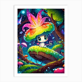 Mushroom Fairy Art Print