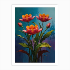 Three Tulips Art Print