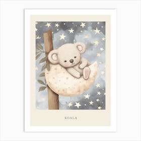 Sleeping Baby Koala 2 Nursery Poster Art Print