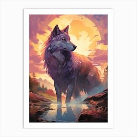 Wolf Painting Art Print