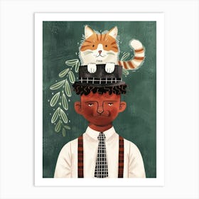 Cat On A Hat 1 Art Print