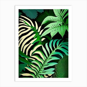 Five Finger Fern Vibrant Art Print