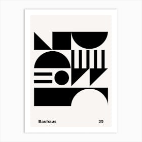 Geometric Bauhaus Poster B&W 35 Art Print