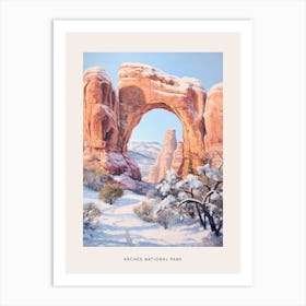 Dreamy Winter National Park Poster  Arches National Park United States 2 Art Print