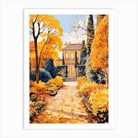 Giardino Di Boboli, Italy In Autumn Fall Illustration 3 Art Print