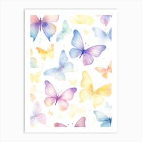 Watercolor Butterflies 7 Art Print