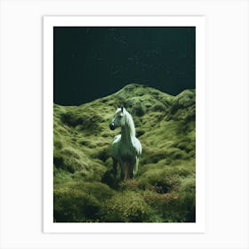 Cosmic horse portrait 1 Art Print