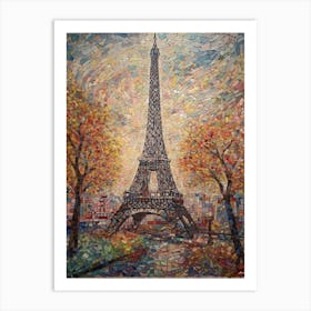 Eiffel Tower Paris France Paul Signac Style 3 Art Print