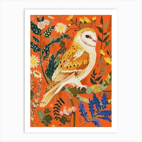 Spring Birds Owl 3 Art Print