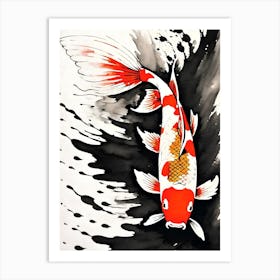 Koi Carp Painting Art Print