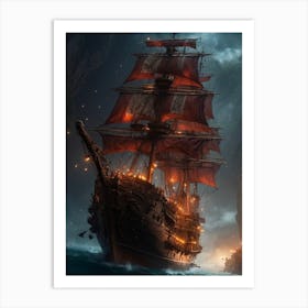 Pirate Ship Art Print