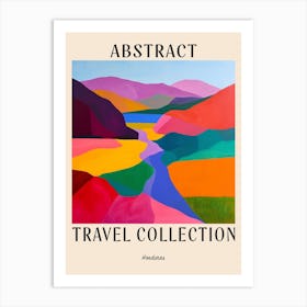 Abstract Travel Collection Poster Honduras 2 Art Print