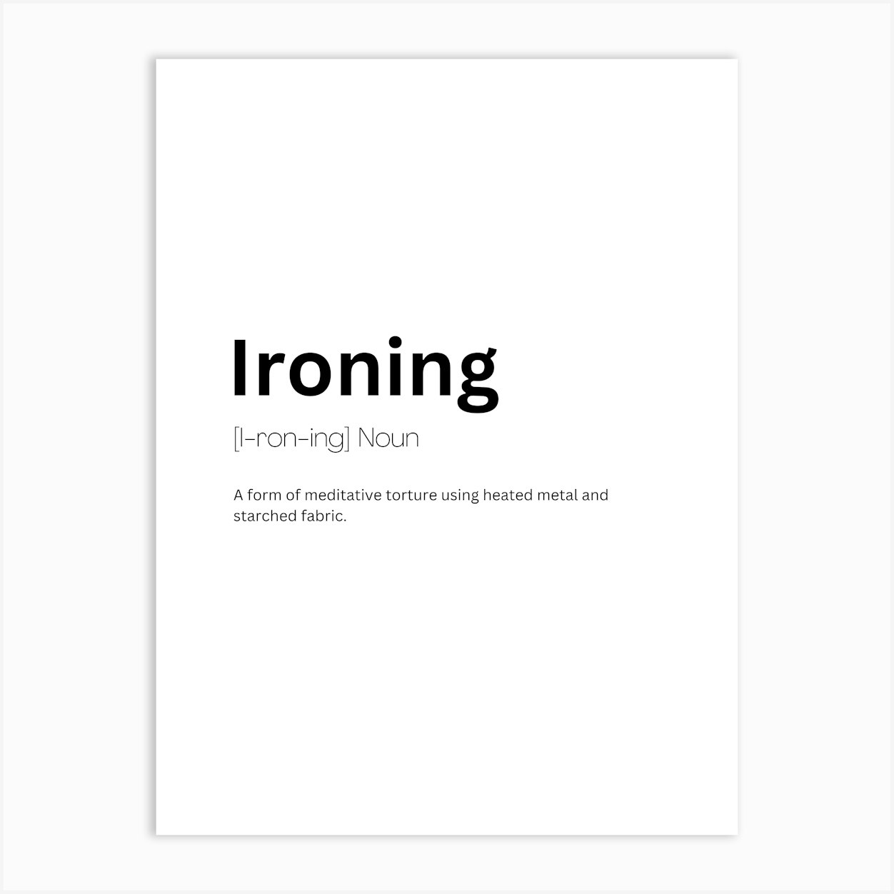 Ironing Definition Meaning 1 Poster