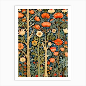 Poppies In The Forest William Morris Art Print