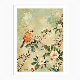 Bird Flowers Chinese Style 5 Art Print