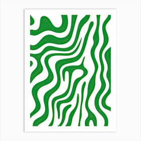Line Art Inspired By The Green Stripe By Matisse 3 Art Print