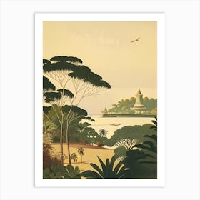 Nusa Dua Indonesia Rousseau Inspired Tropical Destination Art Print