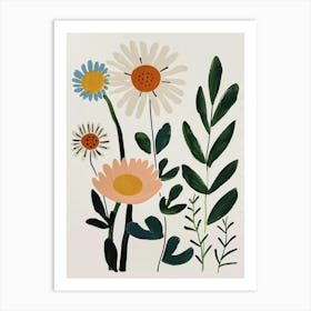 Painted Florals Daisy 3 Art Print