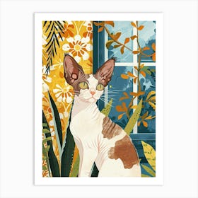 Cornish Rex Storybook Illustration 2 Art Print