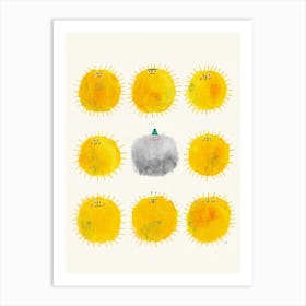 Suns And A Cloud In The Middle Art Print