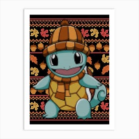 Fall Squirtle Sweater Art Print