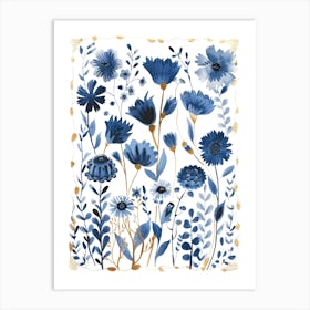 Blue Flowers 62 Art Print