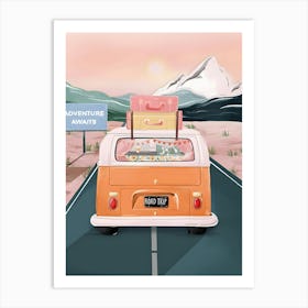 Campervan Travel Art Print