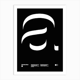 Poster Helvetica Neue a - typographic minimalistic poster - Typeface wall art - Modern wall decor Art Print