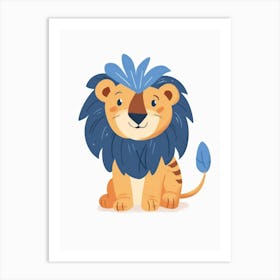 Cartoon Lion Art Print