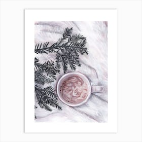 Coffee with Branch Art Print