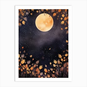 Moonlight In The Forest 4 Art Print