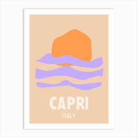 Capri, Italy, Graphic Style Poster 5 Art Print