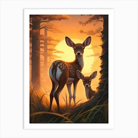 Fawns Art Print