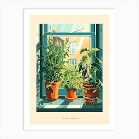 Herb Garden Art Deco Poster 2 Art Print