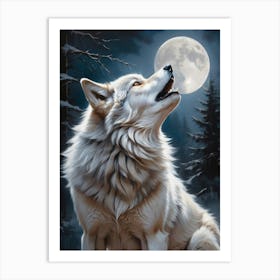 Howling Wolf 1 Art Print